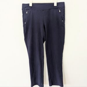 Lauren Ralph Lauren Active Pull On Straight Leg Ponte Knit Pants Blue Size 1X